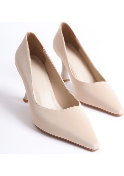 Cordelia Kadın Bej Saten Stiletto