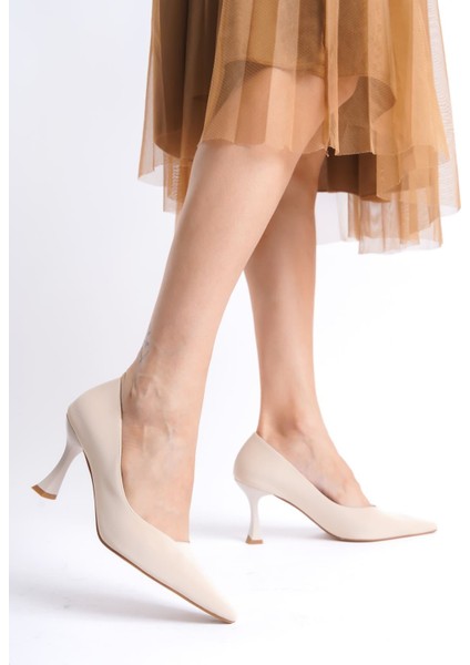 Cordelia Kadın Bej Saten Stiletto fırsatları