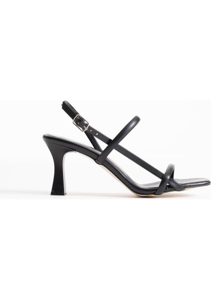 Monya Kadın Siyah Topuklu Sandalet