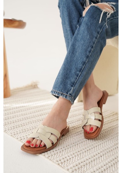 Marlen Bej Hakiki Deri Terlik fiyatları