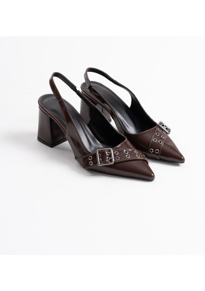 Keira Acı Kahve Rugan Kadın Topuklu Ayakkabı fiyatları