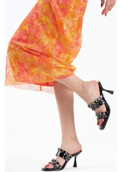 Merlin Topuklu Kadın Siyah Terlik indirimleri