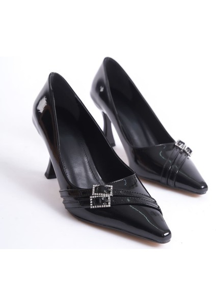 Maya Kadın Siyah Rugan Ayakkabı