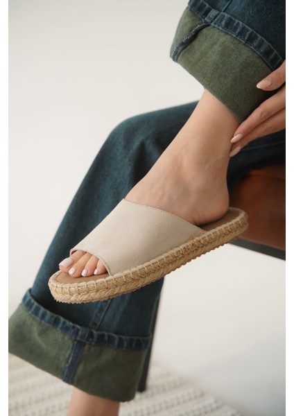 Grey Süet Bej Kadın Terlik fırsatları