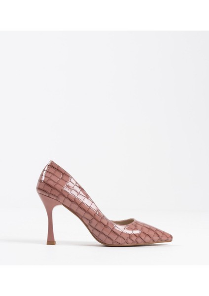 Harper Kadın Somon Kroko Rugan Stiletto