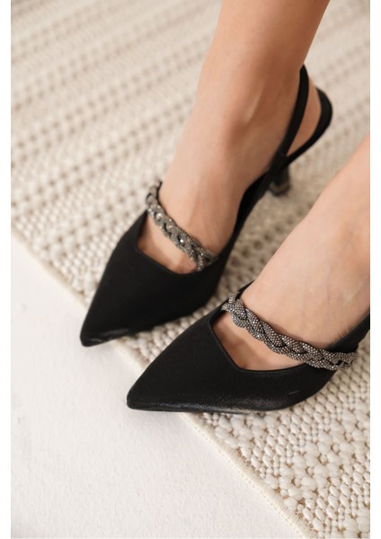 Drey Siyah Kadın Topuklu Ayakkabı modelleri