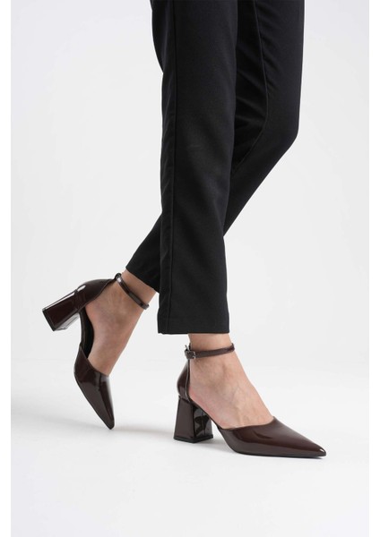 Doren Acı Kahve Rugan Kadın Topuklu Ayakkabı indirimleri