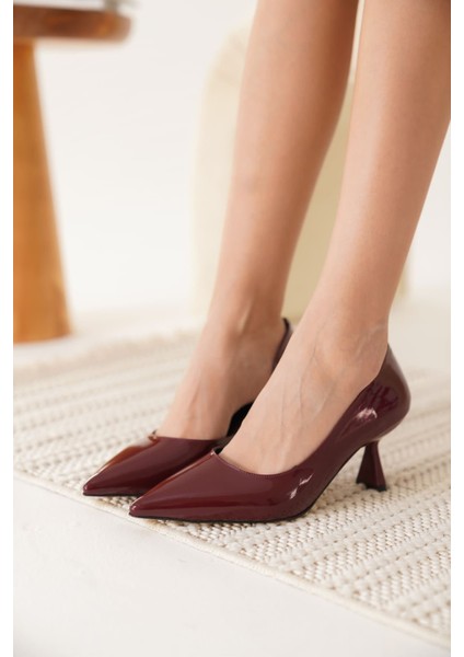 Seraphine Kadın Bordo Rugan Topuklu Ayakkabı fiyatları