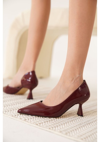 Seraphine Kadın Bordo Rugan Topuklu Ayakkabı indirimleri