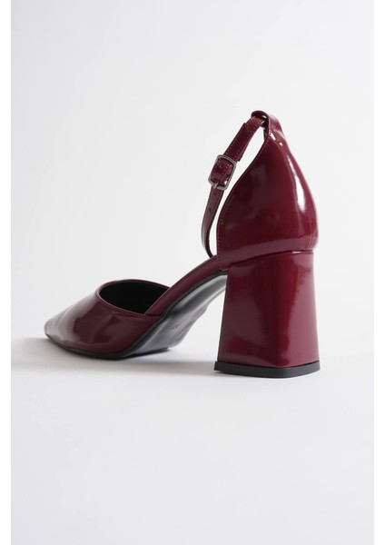 Doren Bordo Rugan Kadın Topuklu Ayakkabı indirimleri