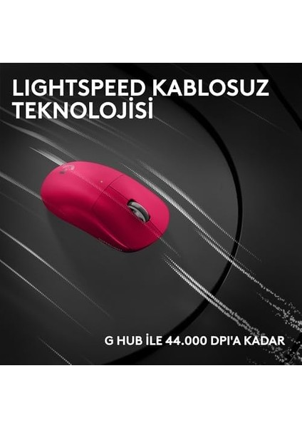 G Pro x Superlight 2c Kablosuz Oyuncu Mouse, Hafif, Hero 2 Sensör, 32.000, Pembe fiyatları