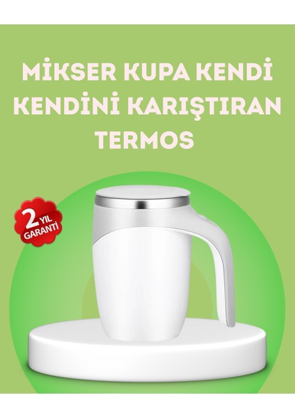 Elektrikli Otomatik Karıştırıcı Kupa – 304 Paslanmaz, USB Şarjlı, Taşınabilir
