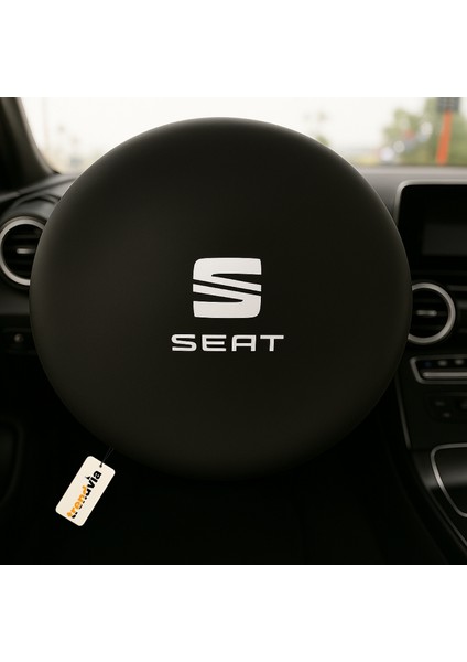 Seat Uyumlu Siyah Penye Kumaş Direksiyon Kılıfı | Direksiyon Koruma