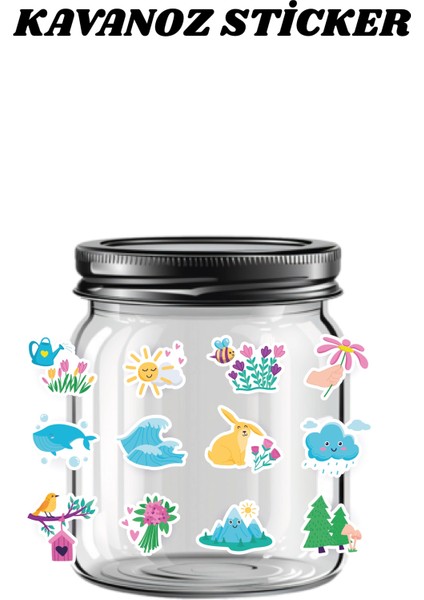 Uv Dtf Kavanoz Sticker Seti | Yüksek Kalite Dekoratif Kavanoz Transfer Baskı Çıkartmaları