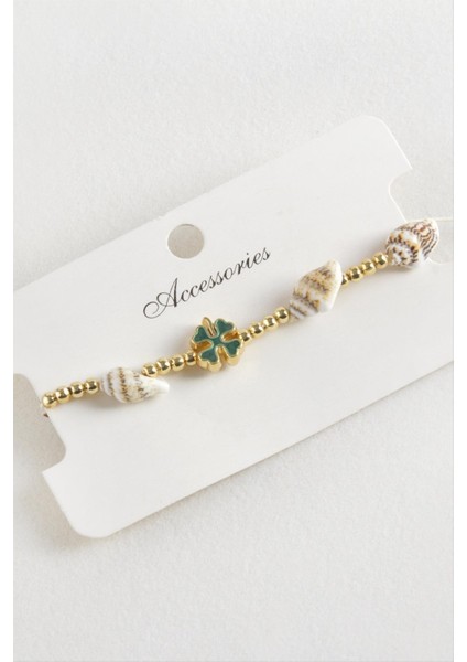 Yonca Deniz Kabuğu Inci Makrome Ip Bileklik fırsatları