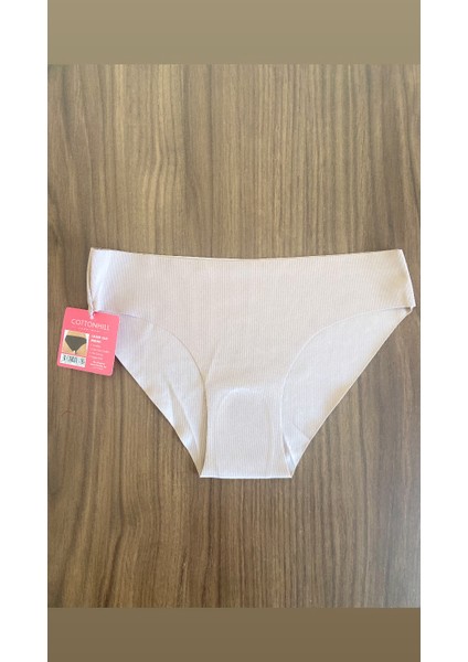 3 Adet 1 Paket Kahve Klasik Basic Lazer Kesim Bikini Külot modelleri