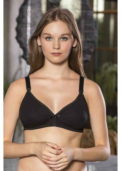 Pamuklu Emzirme Sütyeni Siyah (MGP1080)