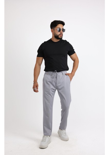 Modern Tarz Desenli Örme Jogger Erkek Pantolon