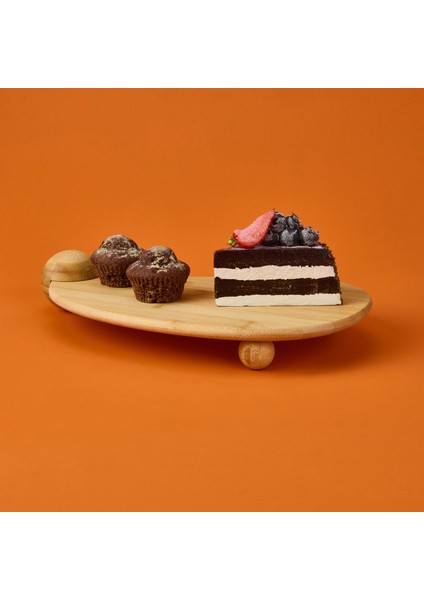 Bambu Oval Sunumluk - Açık Kahverengi - 33 cm fiyatları