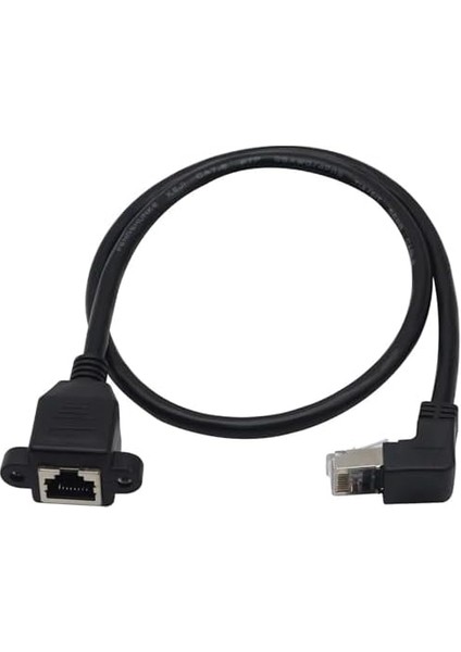 5043 RJ45 Dişi Erkek Uzatma 0.5m Dirsek Köşeli 90 Derece Panel Tipi Cat6 Montaj Kablosu (0.50 Metre) modelleri