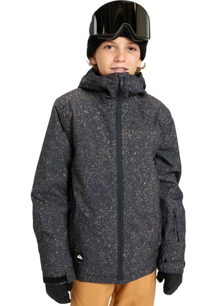 Mission Printed Youth Jk Erkek Çocuk Siyah Snowboard Ceketi