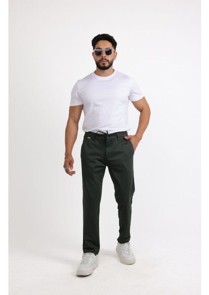 Modern Tarz Desenli Örme Jogger Erkek Pantolon