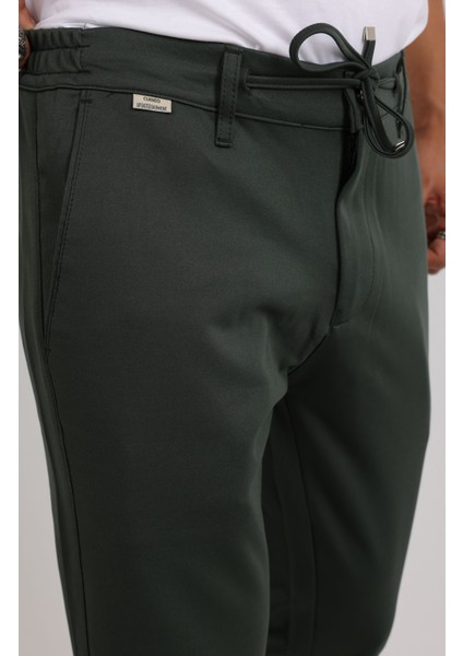 Modern Tarz Desenli Örme Jogger Erkek Pantolon