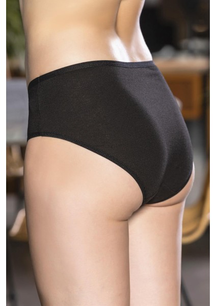 Pamuklu Yüksek Bel Slip Külot Siyah (MGP2966) fiyatları