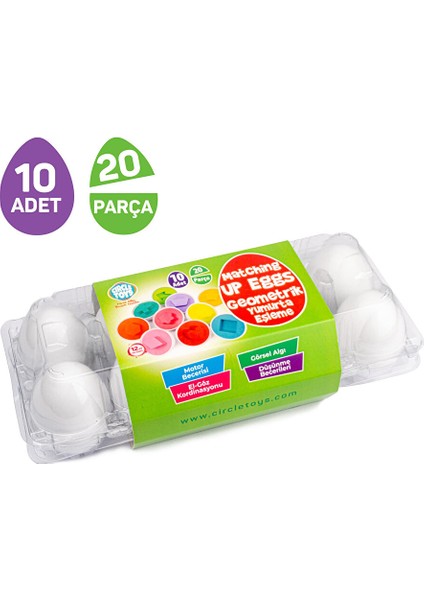 10'lu Geometrik Yumurta Eşleme Oyunu