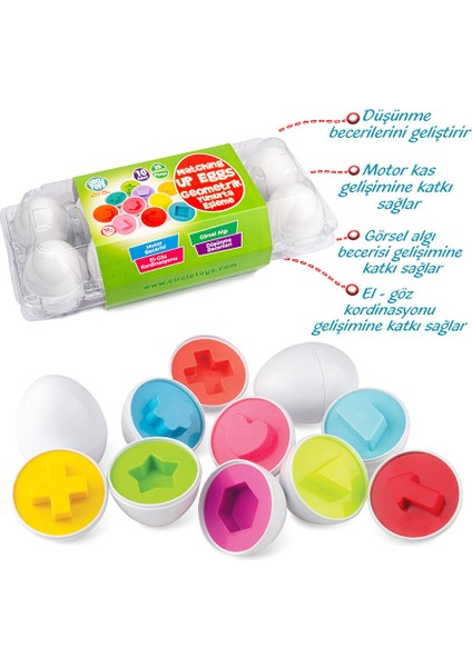 10'lu Geometrik Yumurta Eşleme Oyunu fiyatları