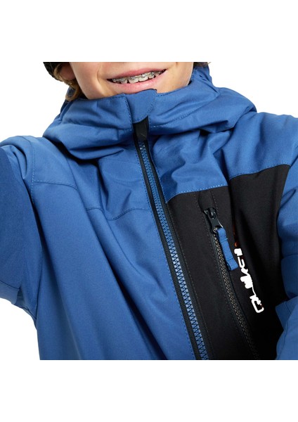 Side Hit Solid Youth Jk Erkek Çocuk Mavi Snowboard Ceketi modelleri