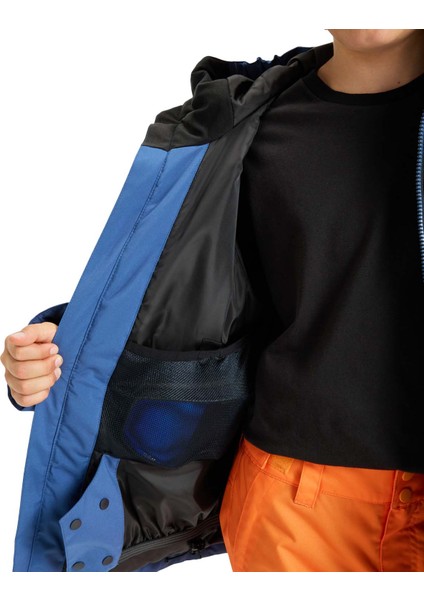 Side Hit Solid Youth Jk Erkek Çocuk Mavi Snowboard Ceketi indirimleri