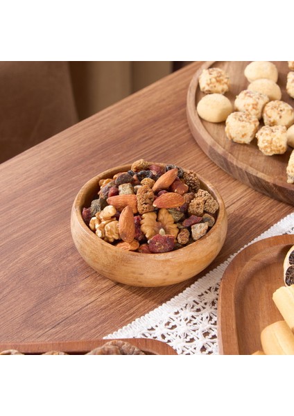 Ahşap Çerezlik - Kahverengi - 9 cm