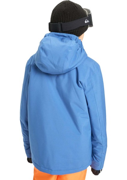 Side Hit Solid Youth Jk Erkek Çocuk Mavi Snowboard Ceketi