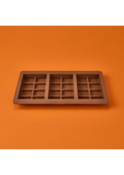 3'lü Dubai Çikolatası Kalıbı - Kahverengi