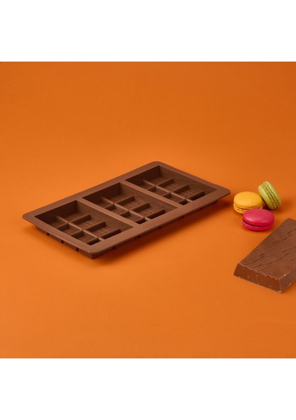 3'lü Dubai Çikolatası Kalıbı - Kahverengi fiyatları