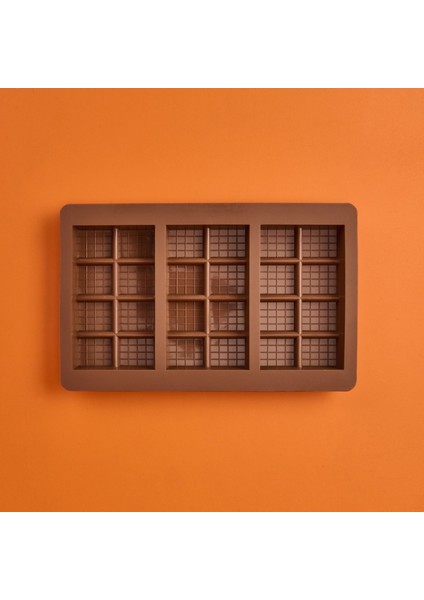 3'lü Dubai Çikolatası Kalıbı - Kahverengi modelleri