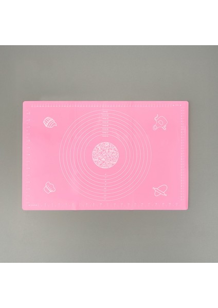 Büyük Boy Silikon Hamur Açma Matı - Pembe - 65X45 cm modelleri