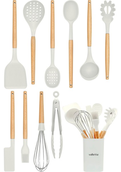 Matis Stantlı 11 Parça Servis Seti - Beyaz