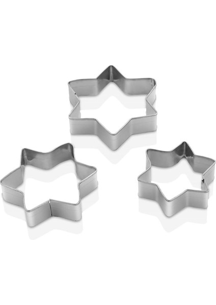 3'lü Metal Kurabiye Kalıbı