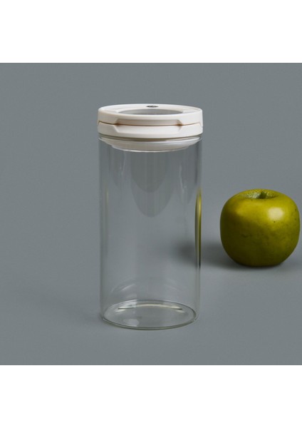 Vakumlu Cam Kavanoz - Şeffaf / Beyaz - 600 ml fiyatları