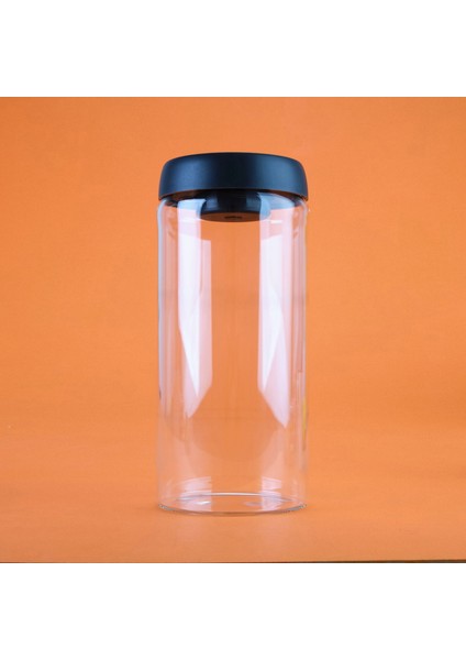 Frasco Vakumlu Saklama Kavanozu - Şeffaf / Siyah - 1,8 Lt