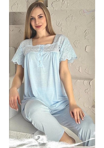 Limissi Kadın Aplike Pijama Takımı 23201