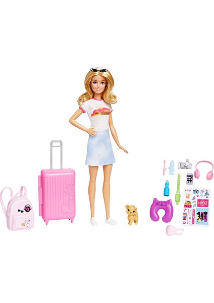 Oyuncak Barbie Seyahatte Bebek ve Aksesuarları HJY18