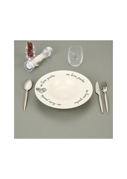 Kitchen We Love Pasta Makarna Tabağı - Beyaz - 27 cm