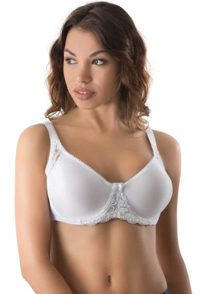 Beyaz Mı Emay 164 B Balenli Dantelli Sütyen