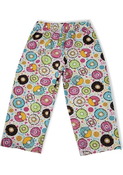 Kız Çocuk Donut Desenli Renkli Pijama Takımı modelleri