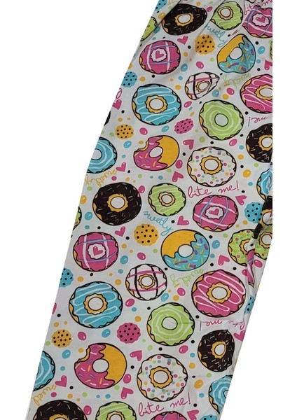 Kız Çocuk Donut Desenli Renkli Pijama Takımı fırsatları