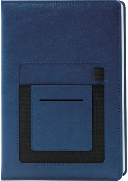 Lacivert Termo Deri Ajanda 17X24 70 gr 336 Sayfa