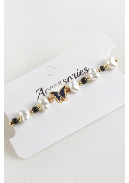 Kelebek Boncuk Inci Makrome Ip Bileklik fırsatları